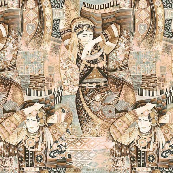 Odisha Dance-behang-Tapete-Arte-Pure Cashmere-Meter (M1)-97640-Selected Wallpapers