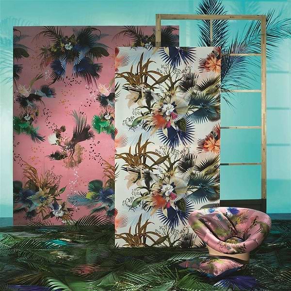 Oiseau Fleur-behang-Tapete-Designers Guild-Selected Wallpapers
