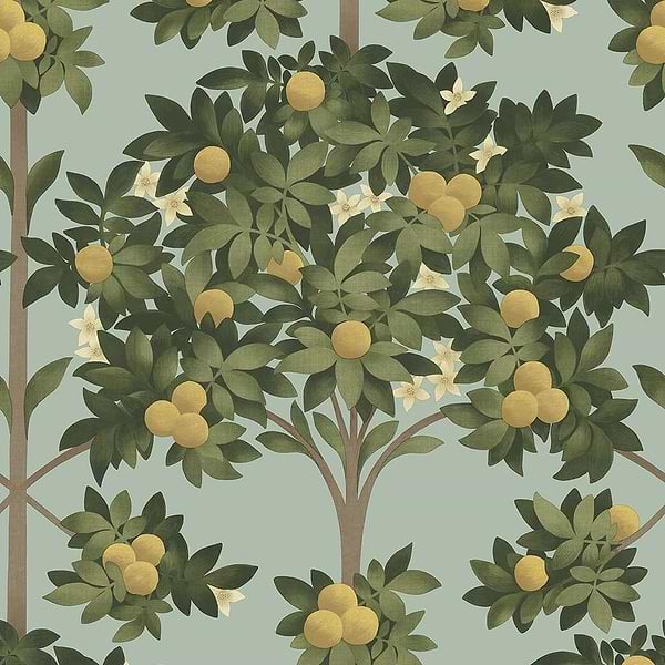 Orange Blossom-behang-Cole & Son-Duck Egg-Rol-117/1002-Selected Wallpapers