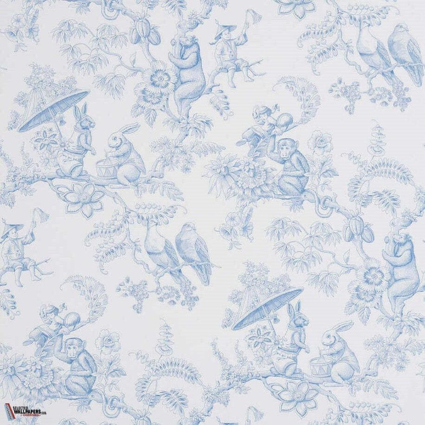 Ouistitus & Co-behang-Tapete-Pierre Frey-Ciel-Rol-FP345001-Selected Wallpapers