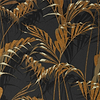 Palm House-behang-Tapete-Sanderson-Charcoal/Gold-Rol-216641-Selected Wallpapers