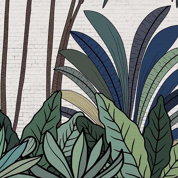 Palm Street-Behang-Tapete-Les Dominotiers-Non Woven 70 cm-M2-DOM614-Selected Wallpapers