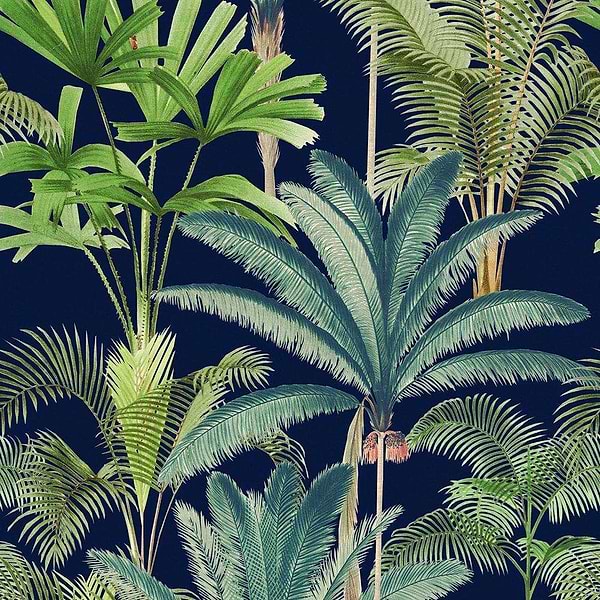 Palmeras-behang-Tapete-Mind the Gap-Antraciet-300 cm (standaard)-WP20362-Selected Wallpapers