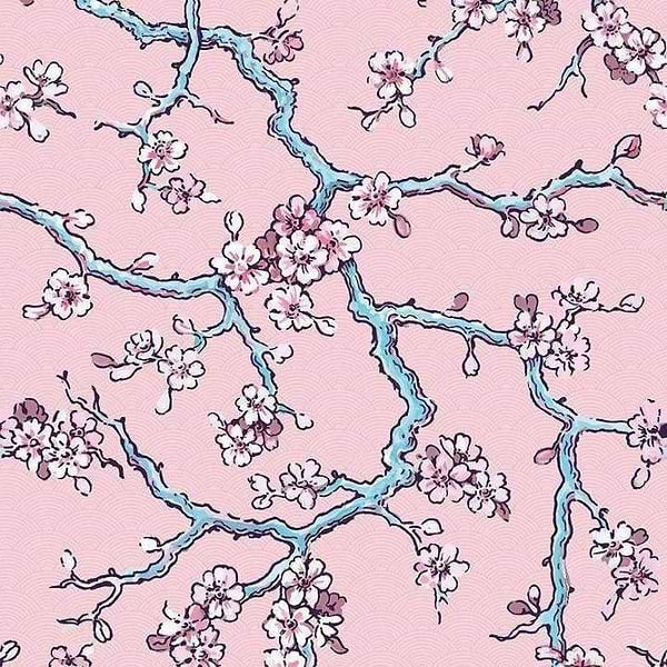 Paravent des amandiers - Amaro Sanchez de Moya-Behang-Tapete-Coordonne-Pink-Rol-8000005N-Selected Wallpapers