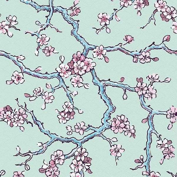 Paravent des amandiers - Amaro Sanchez de Moya-Behang-Tapete-Coordonne-Green-Rol-8000006N-Selected Wallpapers