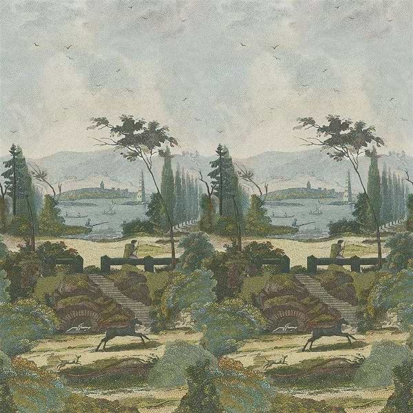 Pastoral Scene 2-behang-Tapete-Designers Guild-Sky-Set-PJD6006/01-Selected Wallpapers
