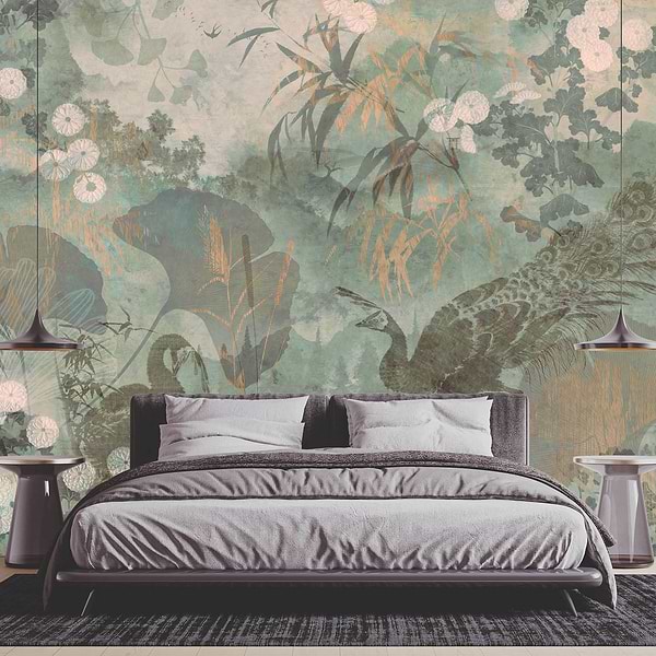 Peacock Garden-Behang-Tapete-Presence-Selected Wallpapers