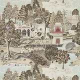 Peacock Garden-behang-Tapete-Zoffany-Linen/Silver-Meter (M1)-311742-Selected Wallpapers