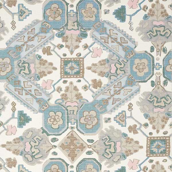Persian Carpet-Behang-Tapete-Thibaut-Spa Blue-Rol-T10825-Selected Wallpapers