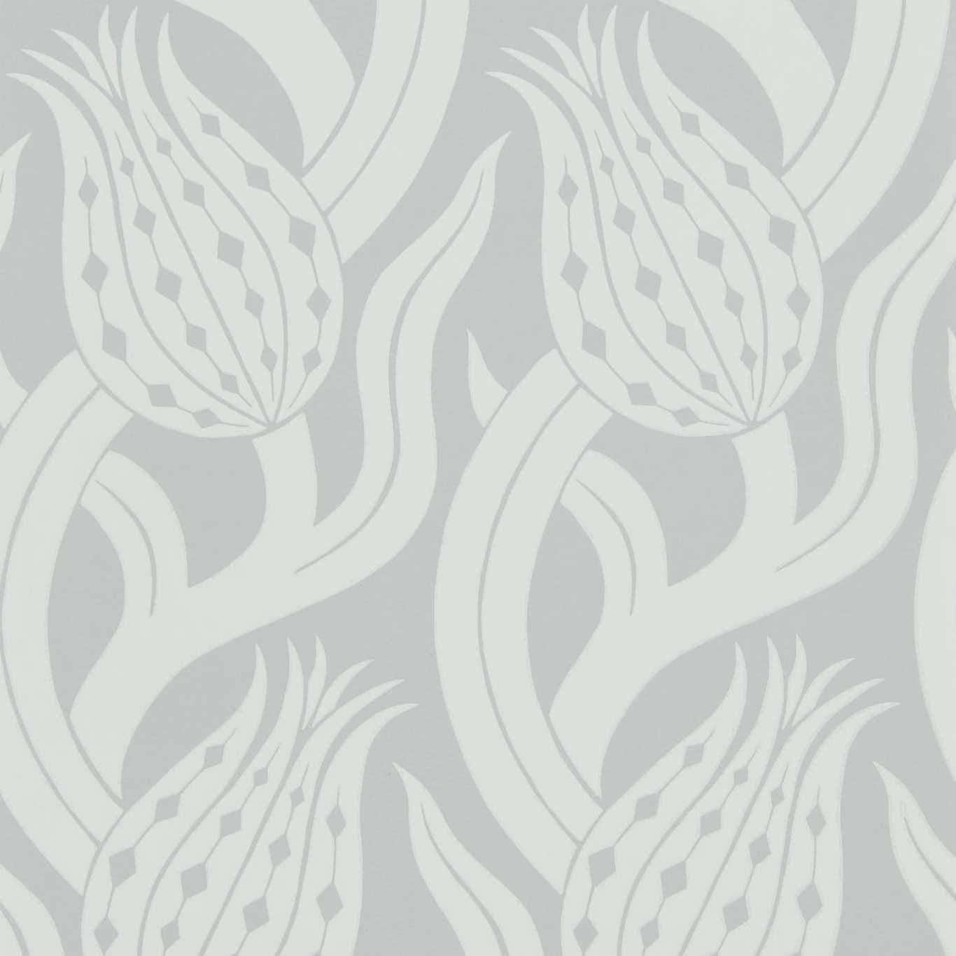 Persian Tulip-behang-Tapete-Zoffany-Quartz Grey-Rol-312995-Selected Wallpapers