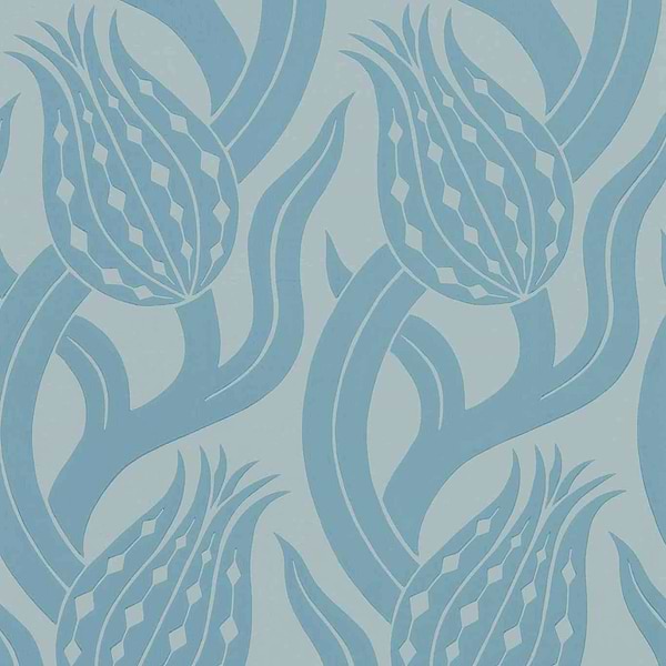 Persian Tulip-behang-Tapete-Zoffany-Blue Stone-Rol-312997-Selected Wallpapers