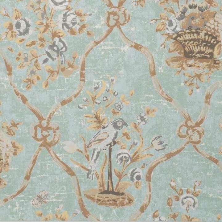 Petit Parc-behang-Tapete-Braquenie-Aqua/Brown-Rol-BP201003-Selected Wallpapers