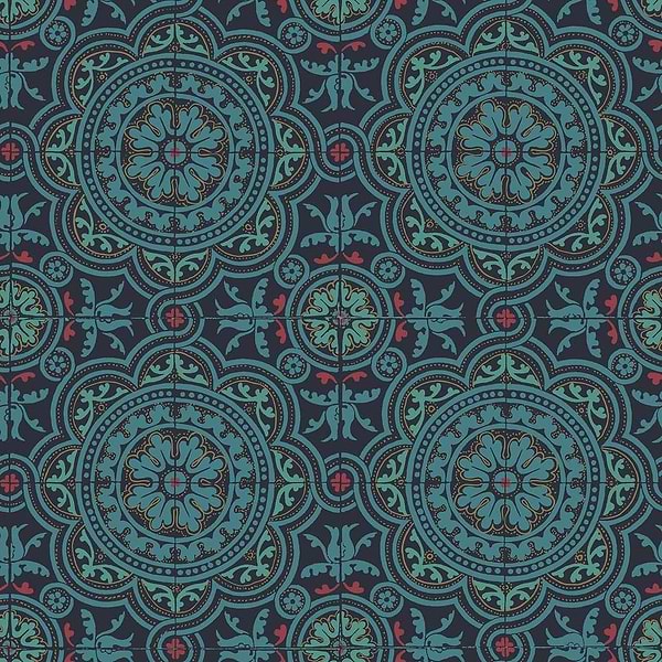 Piccadilly-behang-Tapete-Cole & Son-Petrol-Rol-117/8021-Selected Wallpapers