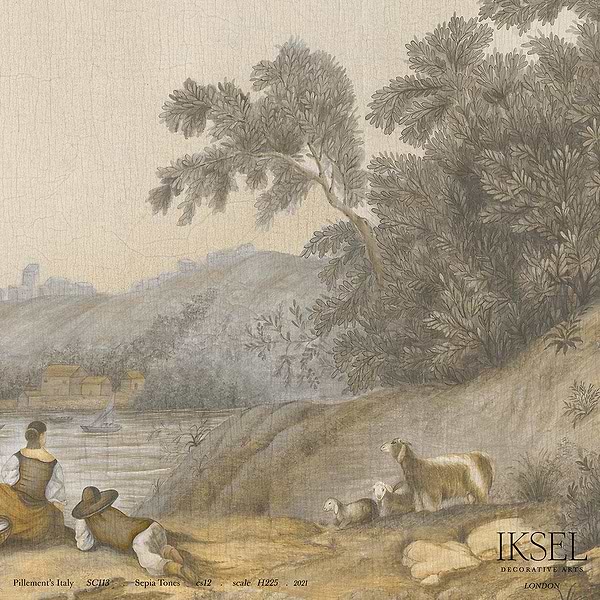 Pillement's Italy-behang-Iksel-Sepia Tones-225 cm-SC113_CS12-Selected Wallpapers