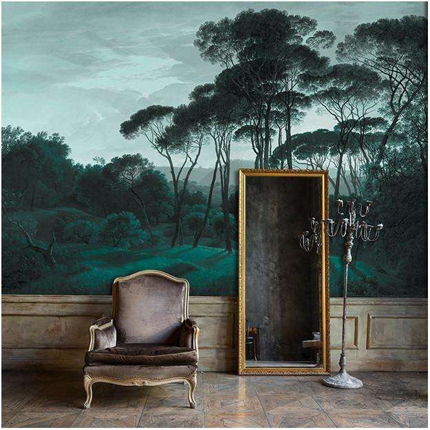 Pine Trees-behang-Tapete-Les Dominotiers-Selected Wallpapers