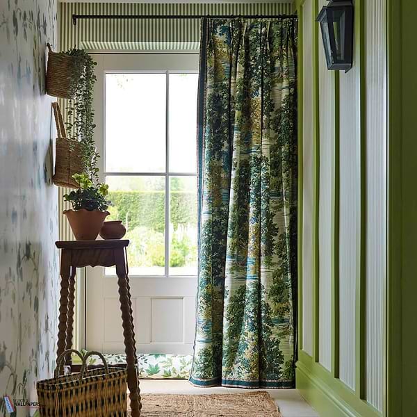 Pinetum Stripe-Behang-Tapete-Sanderson-Selected Wallpapers