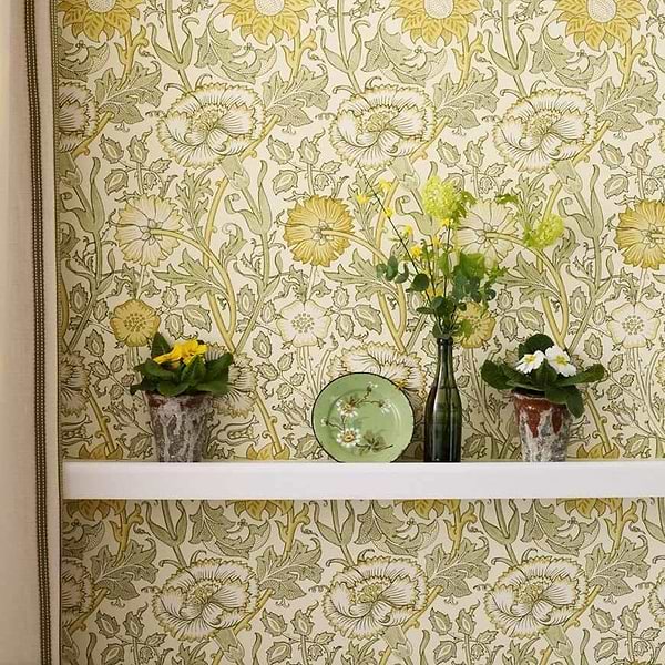 Pink & Rose-behang-Tapete-Morris & Co-Selected Wallpapers