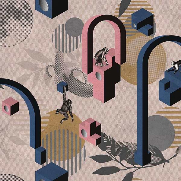 Planet of the Apes-behang-Tapete-Inkiostro Bianco-1-Vinyl 68 cm-INKTNOJ1901-Selected Wallpapers