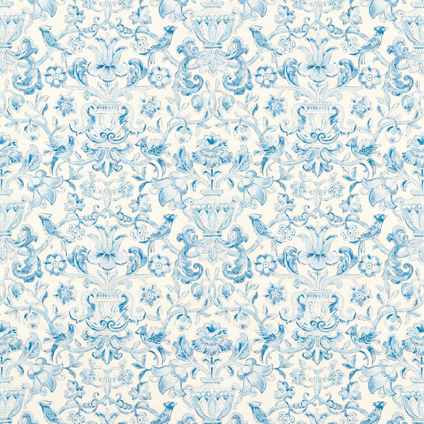 Pompadour Print-Behang-Tapete-Zoffany-Indigo-Meter (M1)-313015-Selected Wallpapers