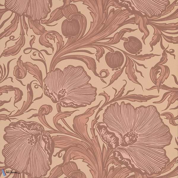 Poppy Trail-behang-Tapete-Little Greene-Masquerade-Rol-0263PTMASQU-Selected Wallpapers