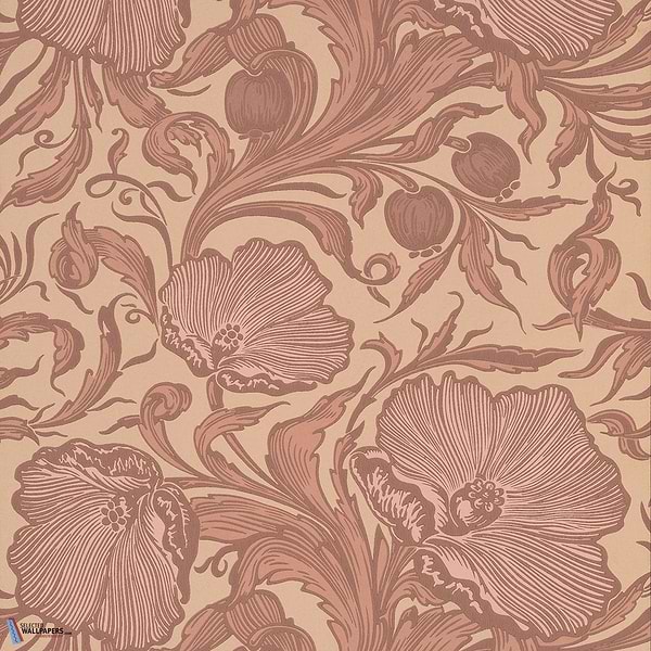 Poppy Trail-behang-Tapete-Little Greene-Masquerade-Rol-0263PTMASQU-Selected Wallpapers