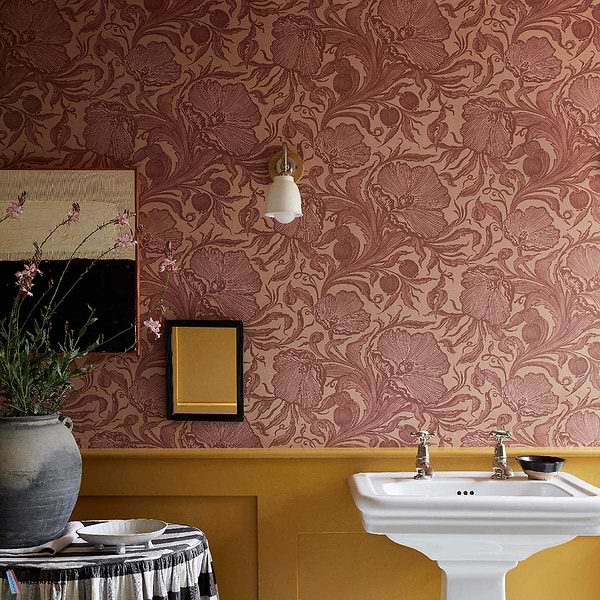 Poppy Trail-behang-Tapete-Little Greene-Selected Wallpapers