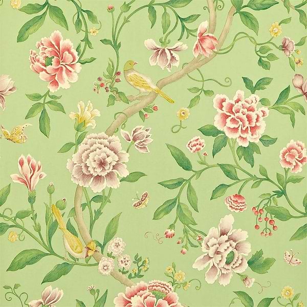 Porcelain Garden-behang-Tapete-Sanderson-Rose/Fennel-Rol-DCAVPO101-Selected Wallpapers