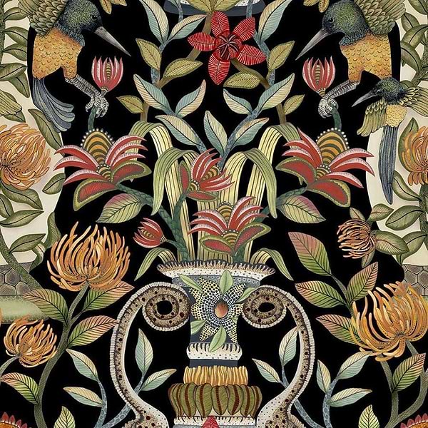 Protea Garden-Behang-Tapete-Cole & Son-Black-Rol-119/10044-Selected Wallpapers