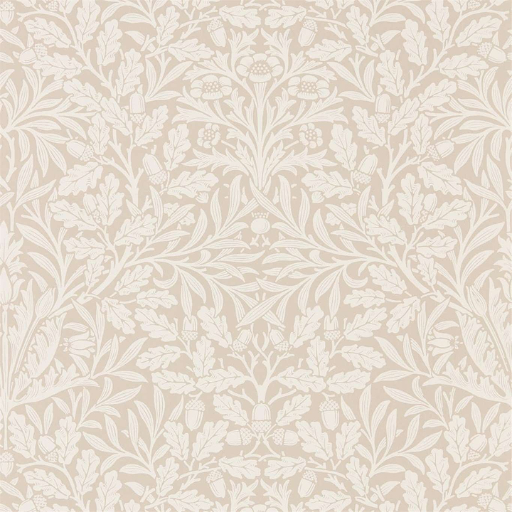 Pure Acorn-behang-Tapete-Morris & Co-Linen/Ecru-Rol-216040-Selected Wallpapers