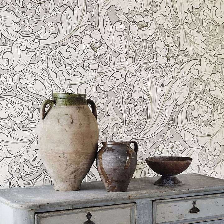 Pure Bachelors Button-behang-Tapete-Morris & Co-Selected Wallpapers