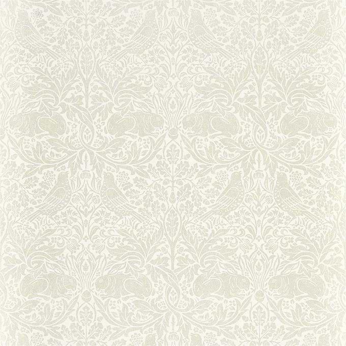Pure Brer Rabbit-behang-Tapete-Morris & Co-White Clover-Rol-216534-Selected Wallpapers