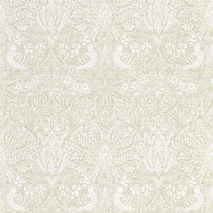 Pure Dove & Rose-behang-Tapete-Morris & Co-White Clover-Rol-216521-Selected Wallpapers