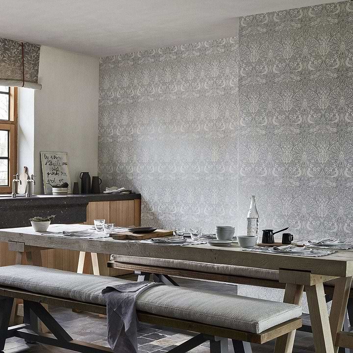 Pure Dove & Rose-behang-Tapete-Morris & Co-Selected Wallpapers