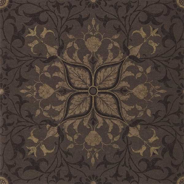 Pure Net Ceiling-behang-Tapete-Morris & Co-Charcoal/Gold-Rol-216036-Selected Wallpapers