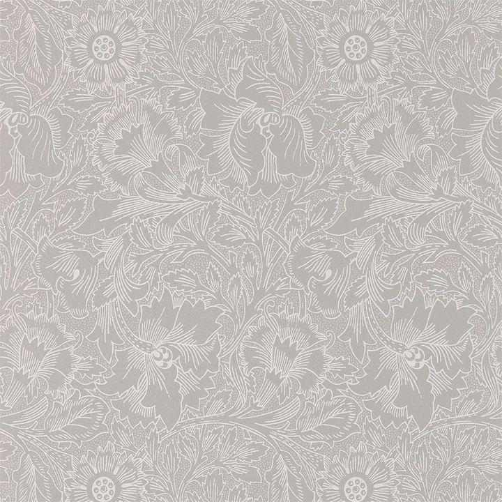 Pure Poppy-behang-Tapete-Morris & Co-Dove/Chalk-Rol-216032-Selected Wallpapers
