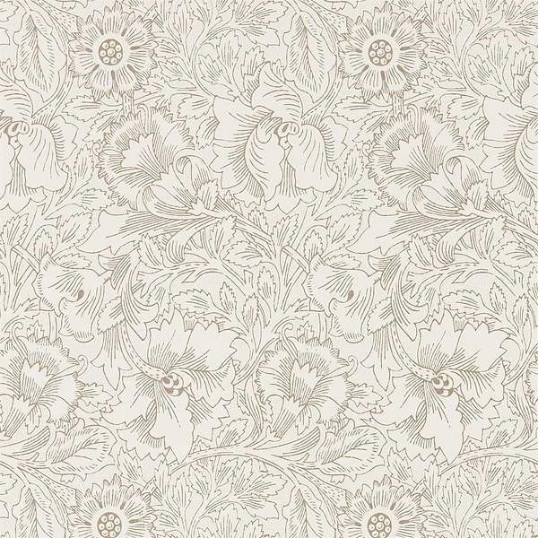 Pure Poppy-behang-Tapete-Morris & Co-Cream/Gold-Rol-216035-Selected Wallpapers