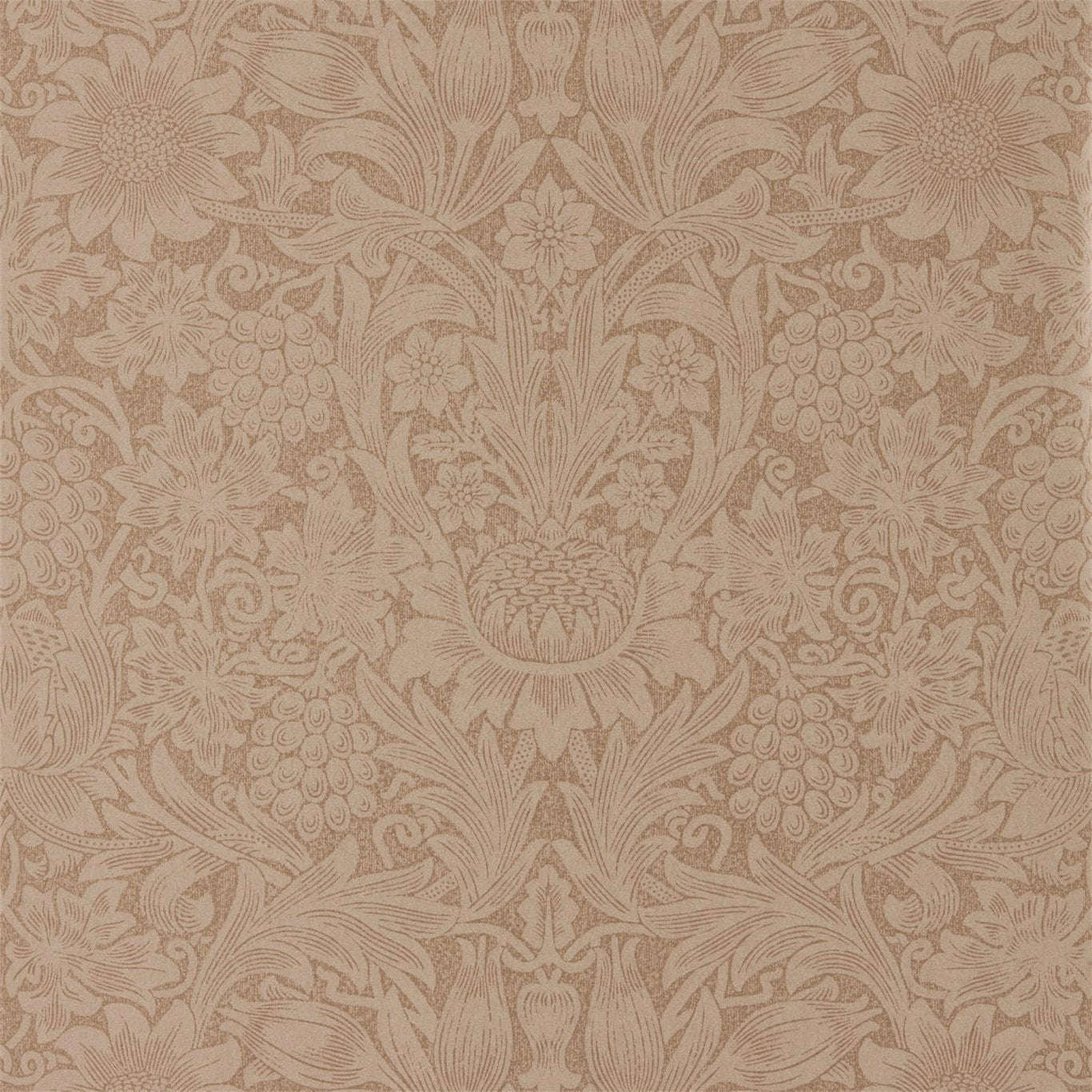 Pure Sunflower-behang-Tapete-Morris & Co-Copper/Russet-Rol-216046-Selected Wallpapers