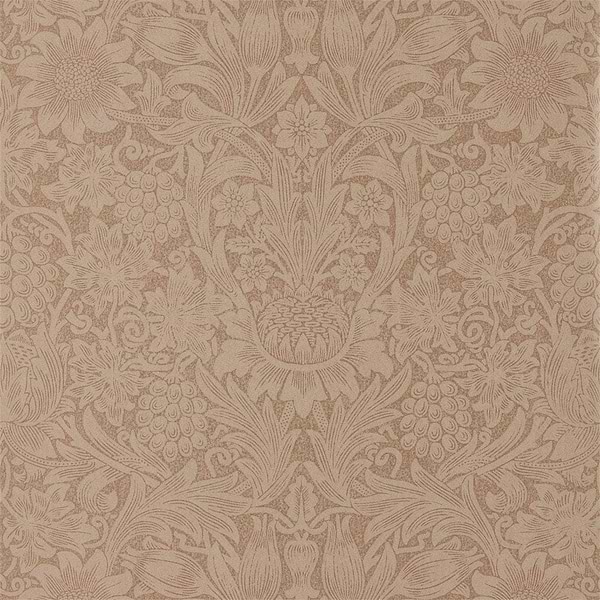 Pure Sunflower-behang-Tapete-Morris & Co-Copper/Russet-Rol-216046-Selected Wallpapers