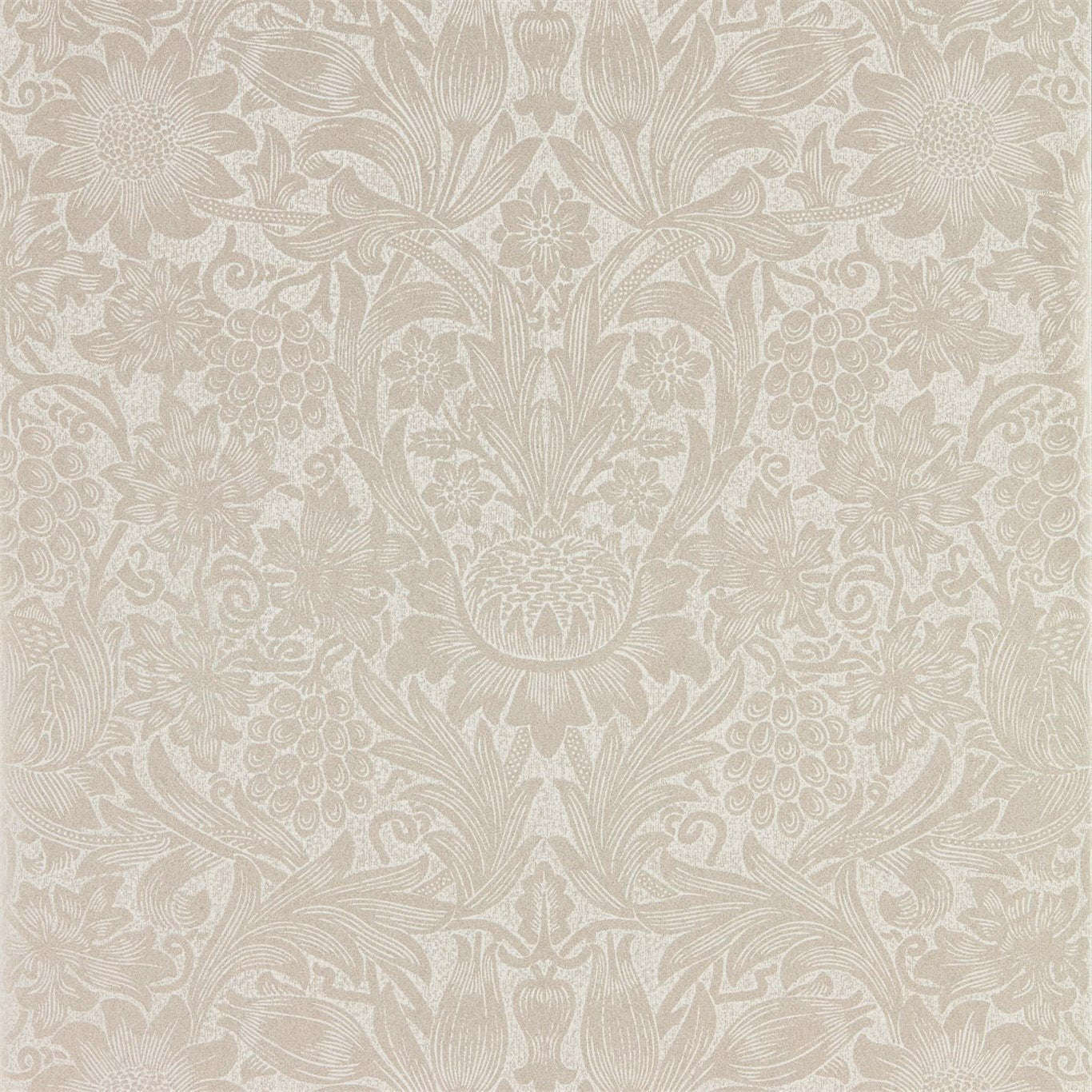 Pure Sunflower-behang-Tapete-Morris & Co-Pearl/Ivory-Rol-216048-Selected Wallpapers