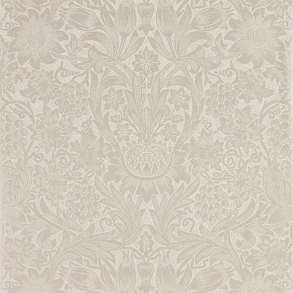 Pure Sunflower-behang-Tapete-Morris & Co-Pearl/Ivory-Rol-216048-Selected Wallpapers