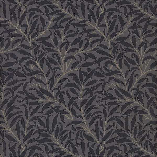 Pure Willow Bough-behang-Tapete-Morris & Co-Charcoal/Black-Rol-216026-Selected Wallpapers