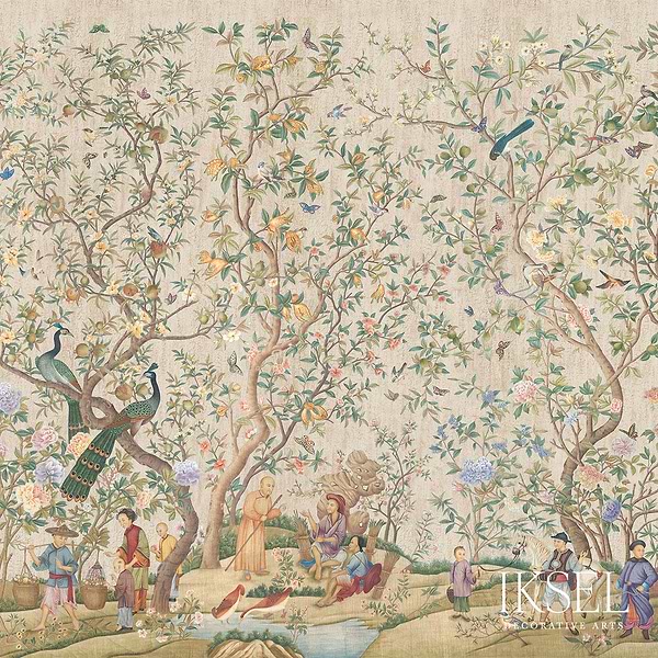 Qianlong Garden-behang-Iksel-Crackled Beige-225 cm-SC115_CS24-Selected Wallpapers
