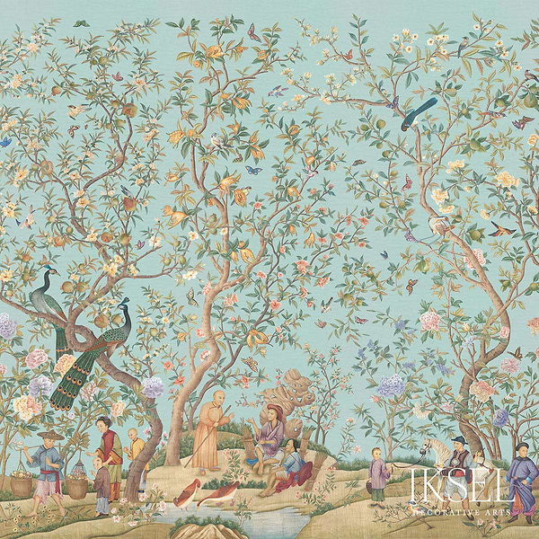 Qianlong Garden-behang-Iksel-Celadon-225 cm-SC115_CS28-Selected Wallpapers