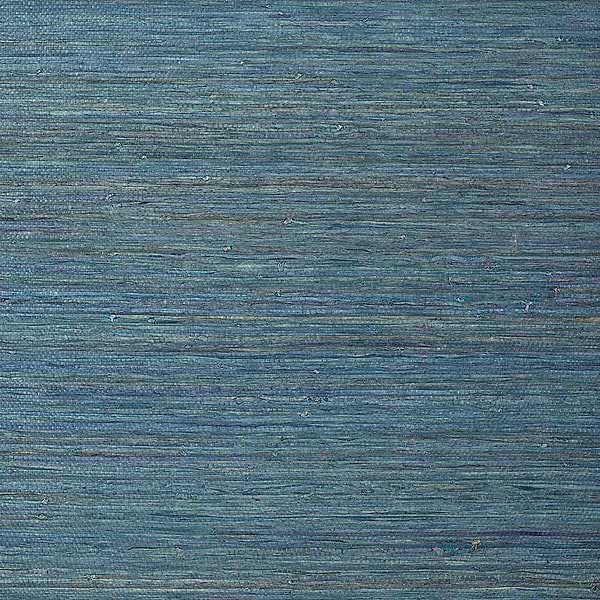 Raffia Palm-Behang-Tapete-Thibaut-Peacock Blue-Rol-T24066-Selected Wallpapers