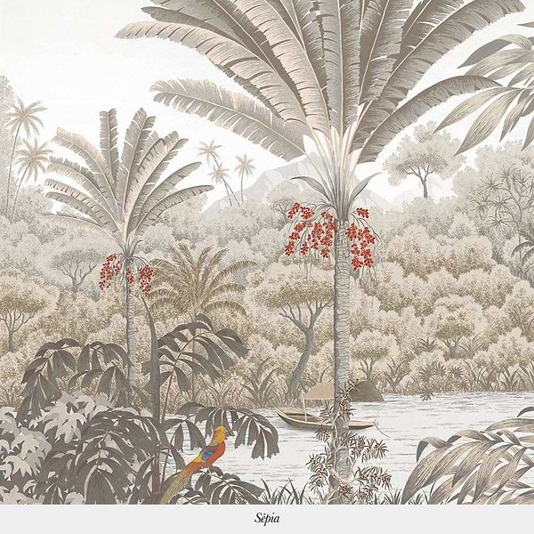 Riviere des Parfums Panels-Behang-Tapete-Isidore Leroy-Sepia-Non Woven-6246133-Selected Wallpapers