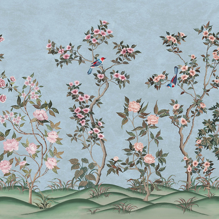 Romance-Behang-Tapete-Presence-Sky Blue-Silk Vinyl-PS101/06-Selected Wallpapers