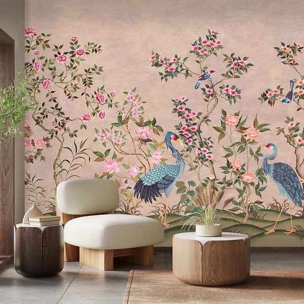 Romantic Cranes-Behang-Tapete-Presence-Selected Wallpapers