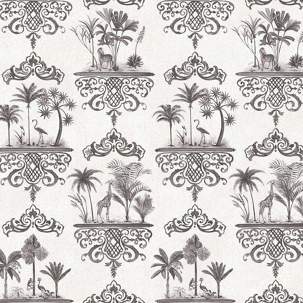 Rousseau-Behang-Tapete-Cole & Son-Soft Charcoal-Rol-99/9039-Selected Wallpapers