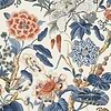Hill Garden-Behang-Tapete-Thibaut-Brick and Navy-Rol-T13655-Selected Wallpapers