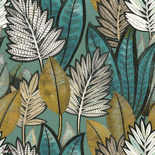 Sabal-Behang-Tapete-Casamance-Vert D'Eau-Rol-74680264-Selected Wallpapers